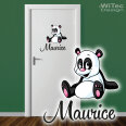 Türaufkleber Panda Name Kinderzimmer Tür Aufkleber