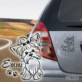 Yorkshire Terrier Hundeaufkleber Hundesticker Aufkleber