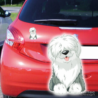 Hundeaufkleber Bobtail Auto Aufkleber Hundesticker