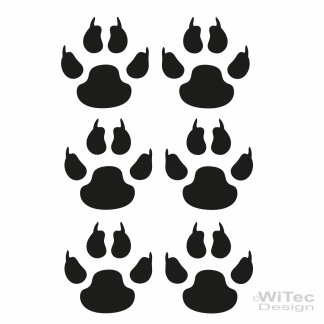 Hundepfoten schwarz / gl&auml;nzend