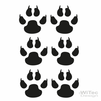Hundepfoten schwarz / glänzend