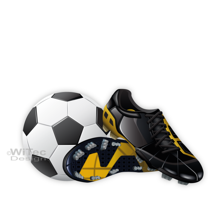 Türaufkleber Fussball Wunschname Kinderzimmer