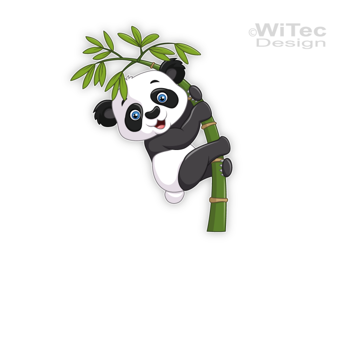 Türaufkleber Panda Bär Name Kinderzimmer