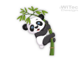 Türaufkleber Panda Bär Name Kinderzimmer
