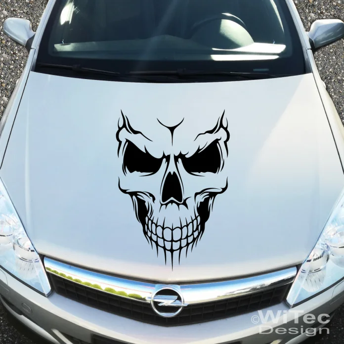 Autoaufkleber Totenkopf Skull Aufkleber Motorhaube