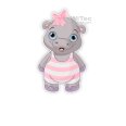 Türaufkleber Hippo Mädchen Wunschname Kinderzimmer