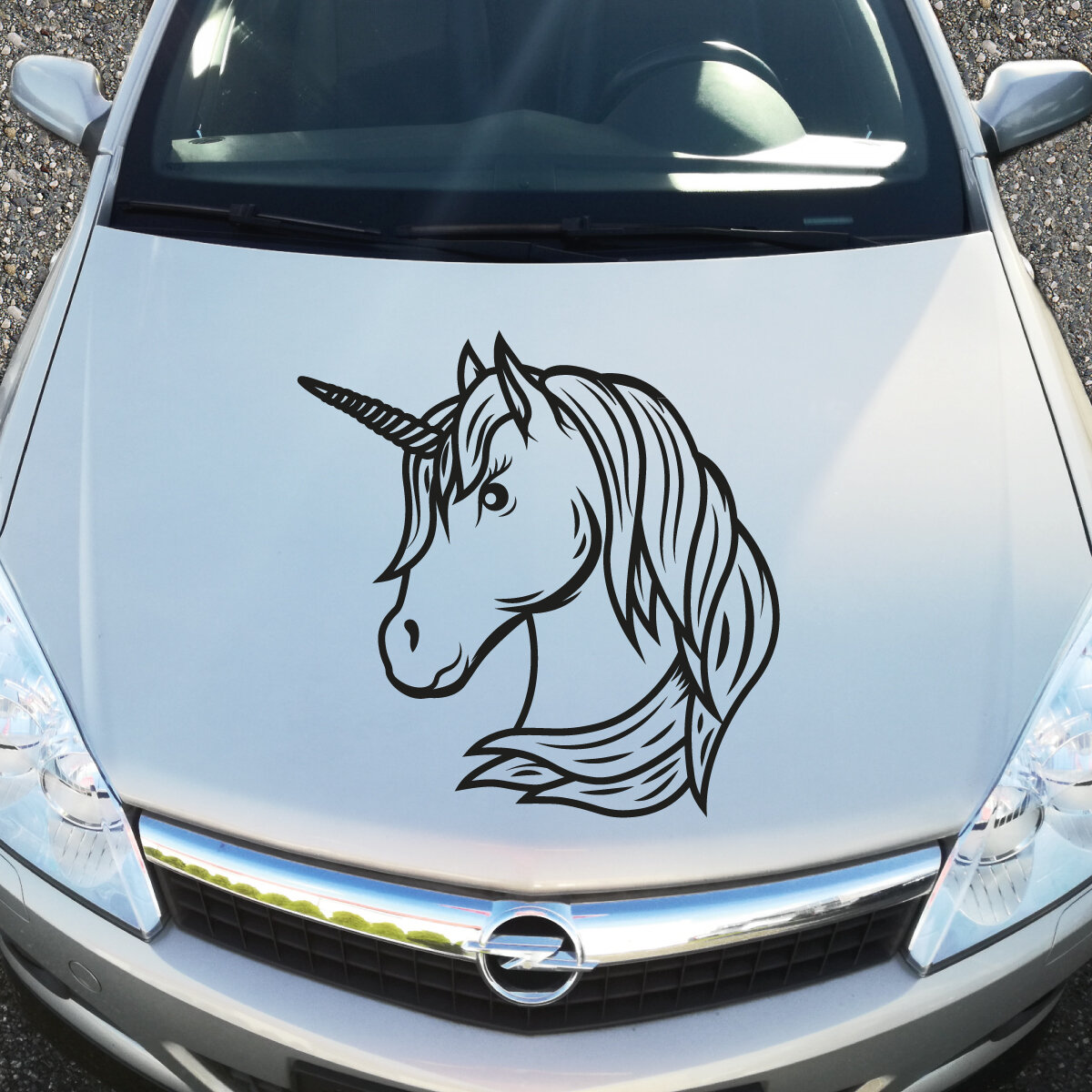 Autoaufkleber Einhorn Unicorn Aufkleber Motorhaube