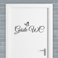 Türaufkleber Gäste WC Toilette Schmetterling Türtattoo