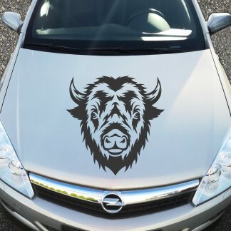 Autoaufkleber Büffel Buffalo Head Aufkleber Motorhaube