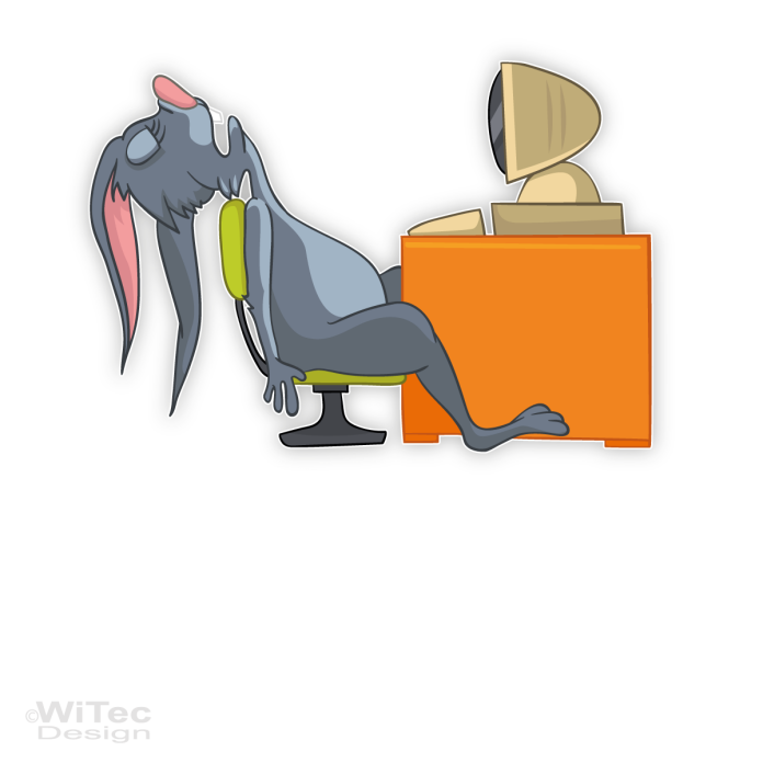 Türaufkleber Büro schlafender Hase Bunny