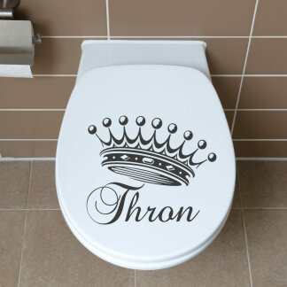 WC-Aufkleber Krone Thron