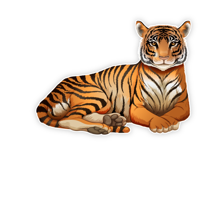 Türaufkleber Tiger Wunschname Kinderzimmer Türtattoo