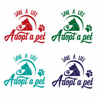 Hundeaufkleber Save a life adopt a pet Aufkleber Hund Katze