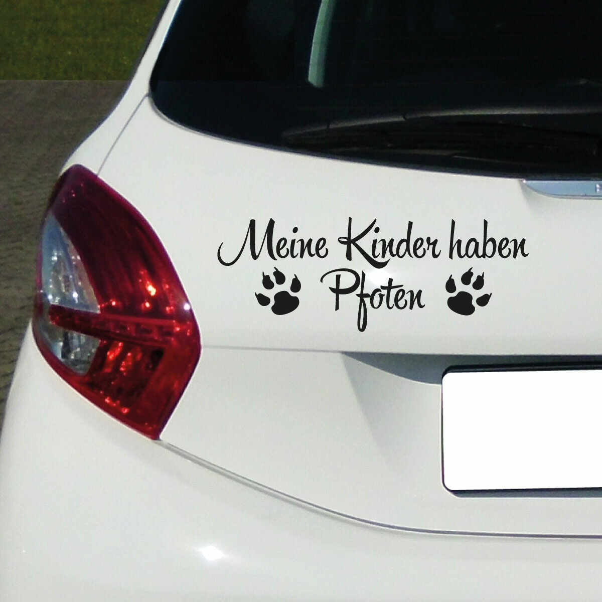 Hundeaufkleber Meine Kinder haben Pfoten Autoaufkleber