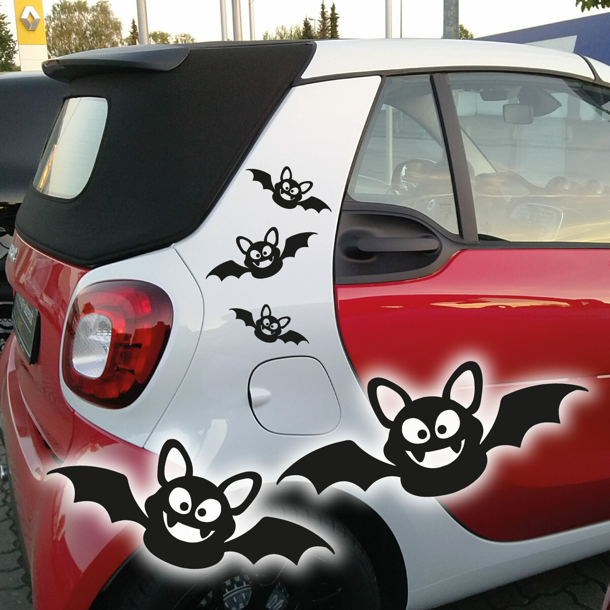 2 Stücke Halloween Autozubehör Vinyl Aufkleber - Auto Rückspiegel  Dekoration Mini Fledermaus Aufkleber - Geist Auto Aufkleber - Motorradhelm  Reflektierende Aufkleber, aktuelle Trends, günstig kaufen