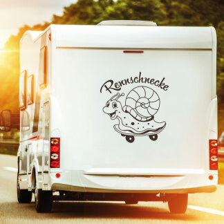 Schnecke Rennschnecke Wohnmobil Auto Aufkleber Tattoo