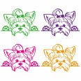 Hundeaufkleber Yorkshire Terrier Auto Aufkleber Pfoten