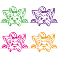 Hundeaufkleber Yorkshire Terrier Auto Aufkleber Pfoten