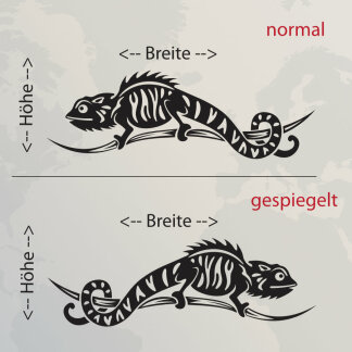 Leguan Cham&auml;leon Echse Wohnmobil Auto Aufkleber Womo