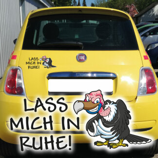 Autoaufkleber Set Geier LASS MICH IN RUHE! Fun Auto Aufkleber