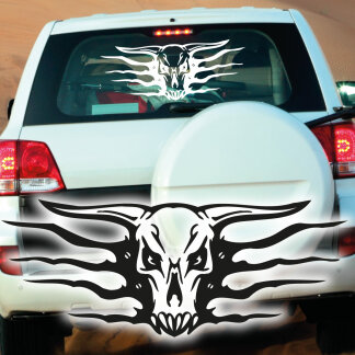 Autoaufkleber Skull Bull Stier Offroad Auto Aufkleber...