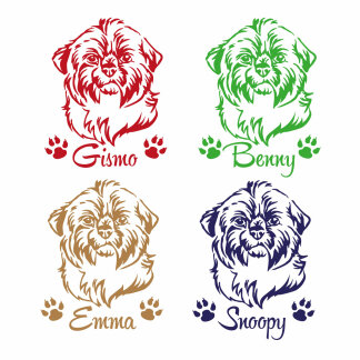 Hundeaufkleber Shih Tzu Name Pfoten Auto Aufkleber Sticker