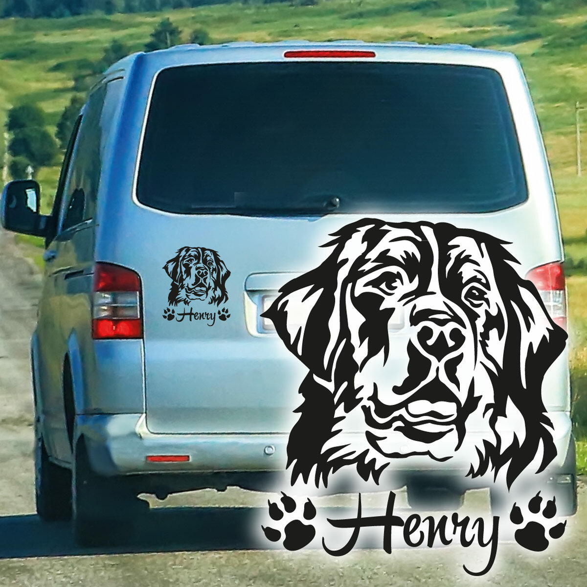 Autoaufkleber - Aufkleber - sticker Motiv: Fährtenhund