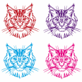 Autoaufkleber Katze Maine Coon Auto Aufkleber Katzenaufkleber