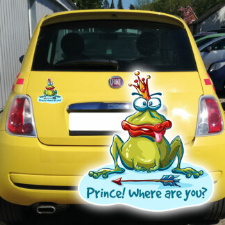 Autoaufkleber Frosch Krone Prinz Fun Auto Aufkleber