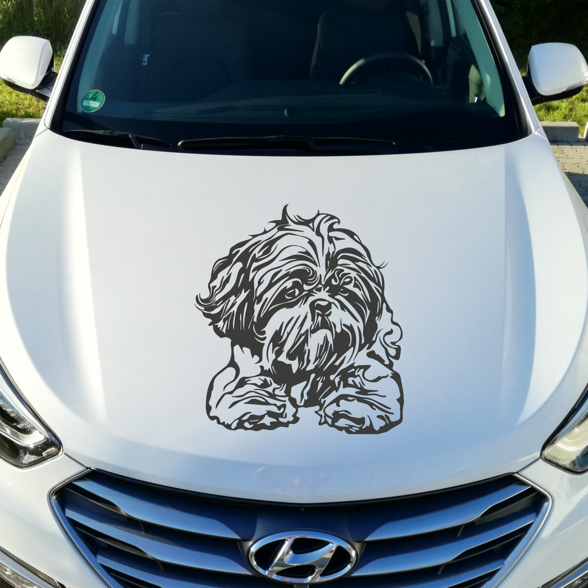 Auto Aufkleber, Shih Tzu, Personalisiert Wunschname