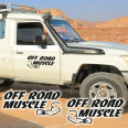 Aufkleber OFF ROAD MUSCLE Auto 4x4 Offroad 2er Set