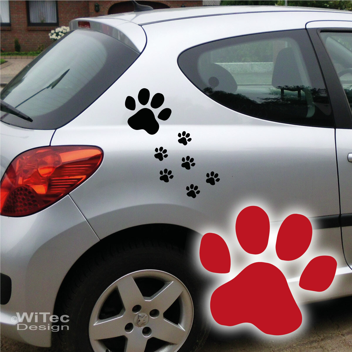 Pfoten wegDiensthund im Heck Auto Aufkleber Hund Sticker Pfote