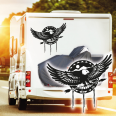 Adler Eagle Wohnmobil Auto Aufkleber Amerika Womo