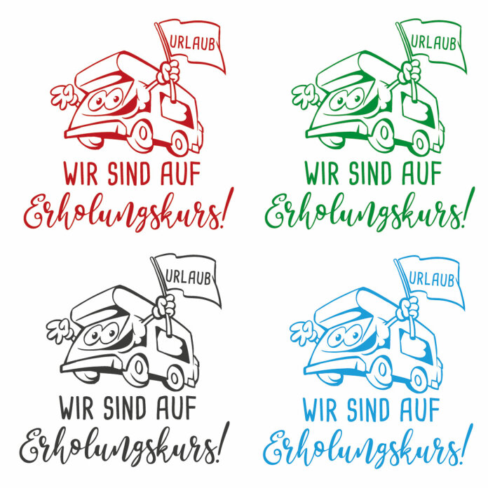 Wohnmobil Aufkleber Urlaub Erholungskurs Auto Womo