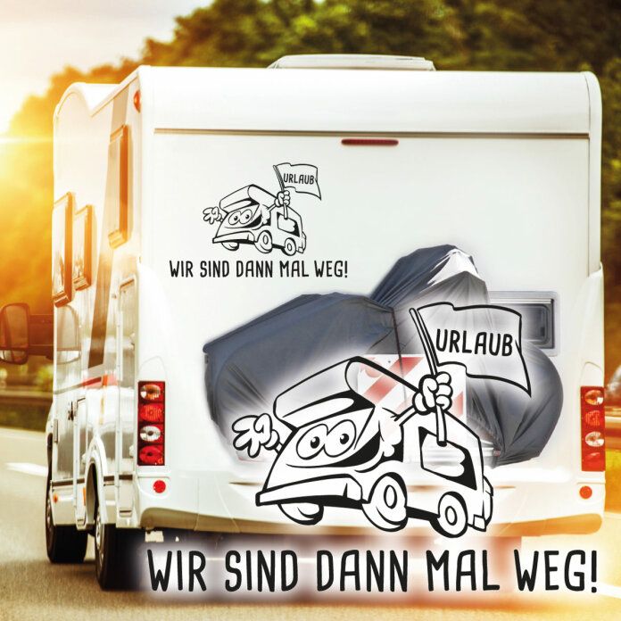Wohnmobil Aufkleber Urlaub Wir sind dann mal weg Auto Womo