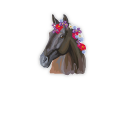 Türaufkleber Pferd Blumen Name Türtattoo Kinderzimmer