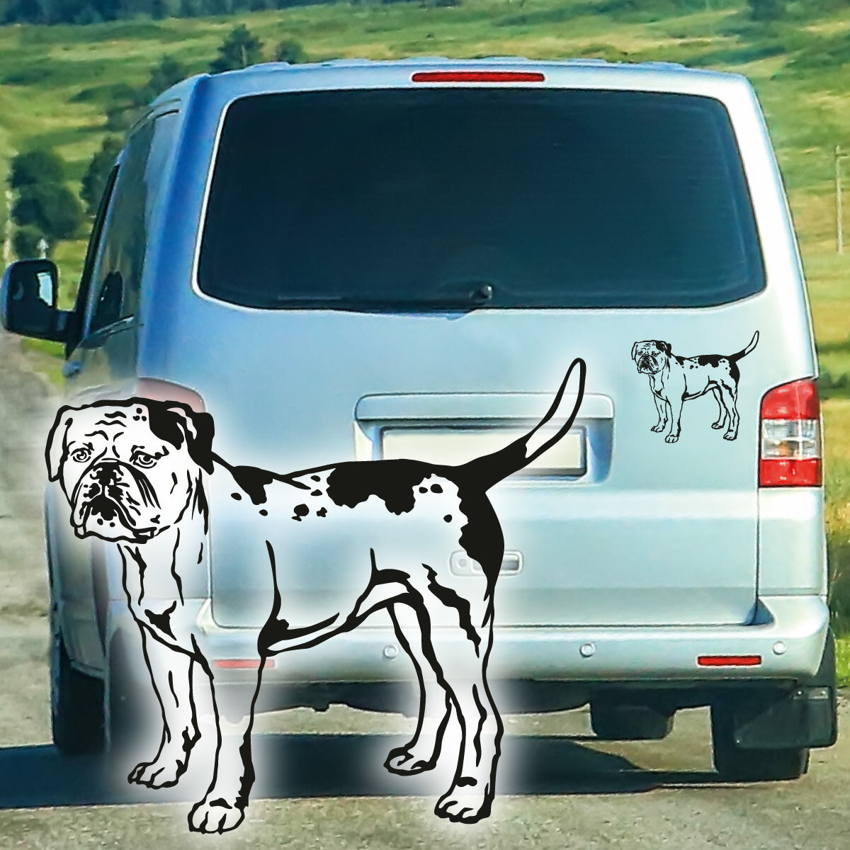 Heckscheibenaufkleber Hund Hundeaufkleber fürs Auto