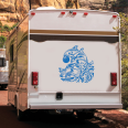 Wohnmobil Aufkleber Camper Wohnwagen Springende Delfine