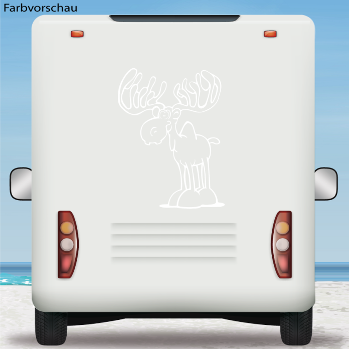 Wohnmobil Aufkleber Wohnwagen Lustiger Comic Elch