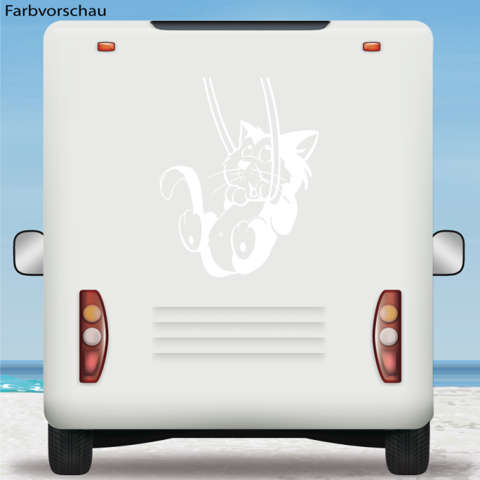 Wohnmobil Aufkleber Hangelnde Katze Kätzchen