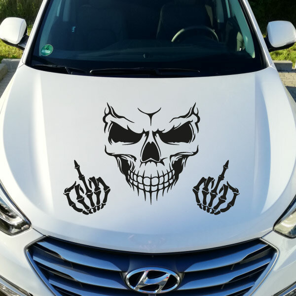 Autoaufkleber Totenkopf Skull Fuck You