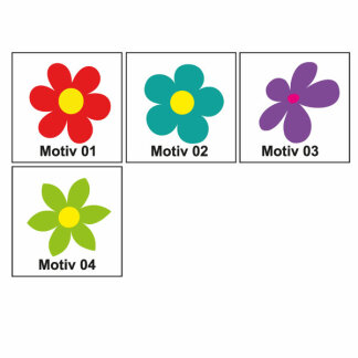 Fahrradaufkleber Blumen Aufkleber Set 24 Stück - Motivwahl