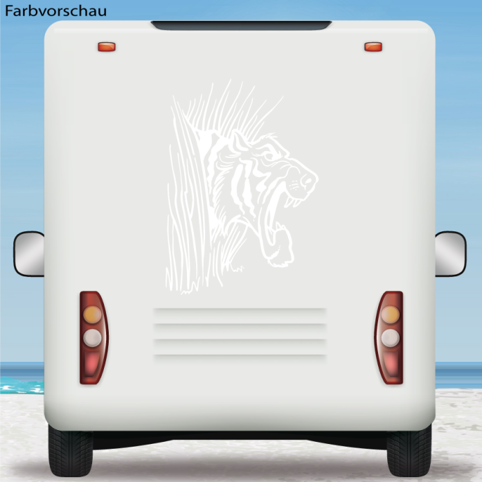 Wohnmobil Aufkleber Tiger Afrika Dschungel