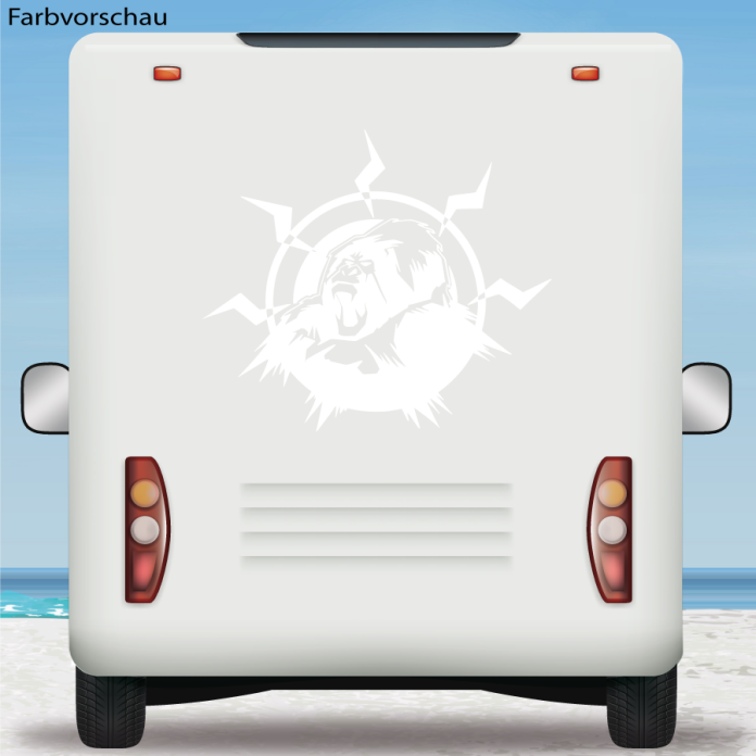 Wohnmobil Aufkleber Gorilla Affe Afrika womo