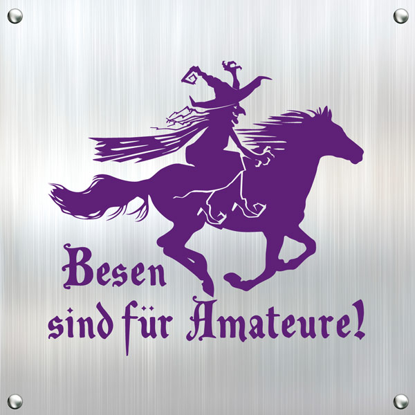 Indigos UG Wandtattoo „Engel Fee Auf Besen“ – Selbstklebend, 120x117 Cm, Braun