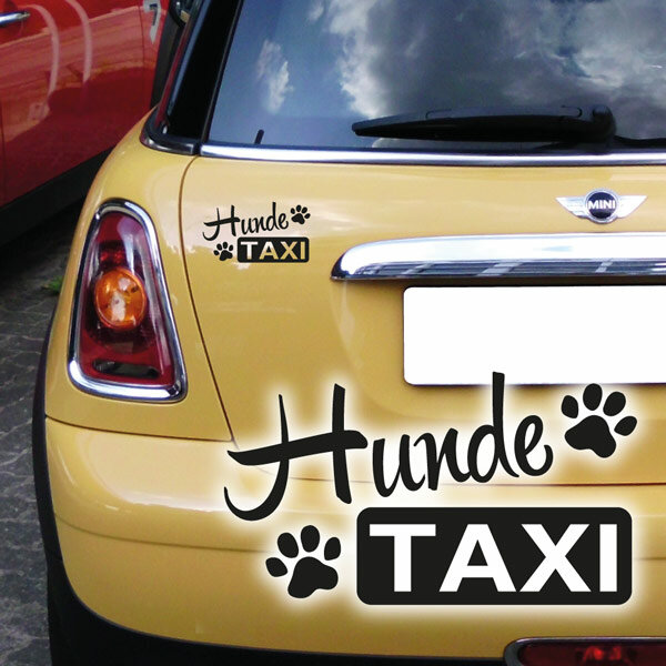 Hunde Taxi Pfoten Autoaufkleber Aufkleber