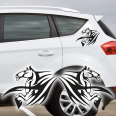Autoaufkleber Pferd Tribal Auto Aufkleber 2er Set