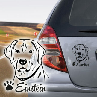 Auto Aufkleber in deiner Wunschfarbe Labrador Labbi Retriever Dog Hund Dog Tier 
