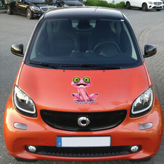 Autoaufkleber Frosch Kr&ouml;te Pink Frog Auto Aufkleber Fun