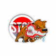 Autoaufkleber wütende Bulldogge Auto Aufkleber Hund Sticker Lustig